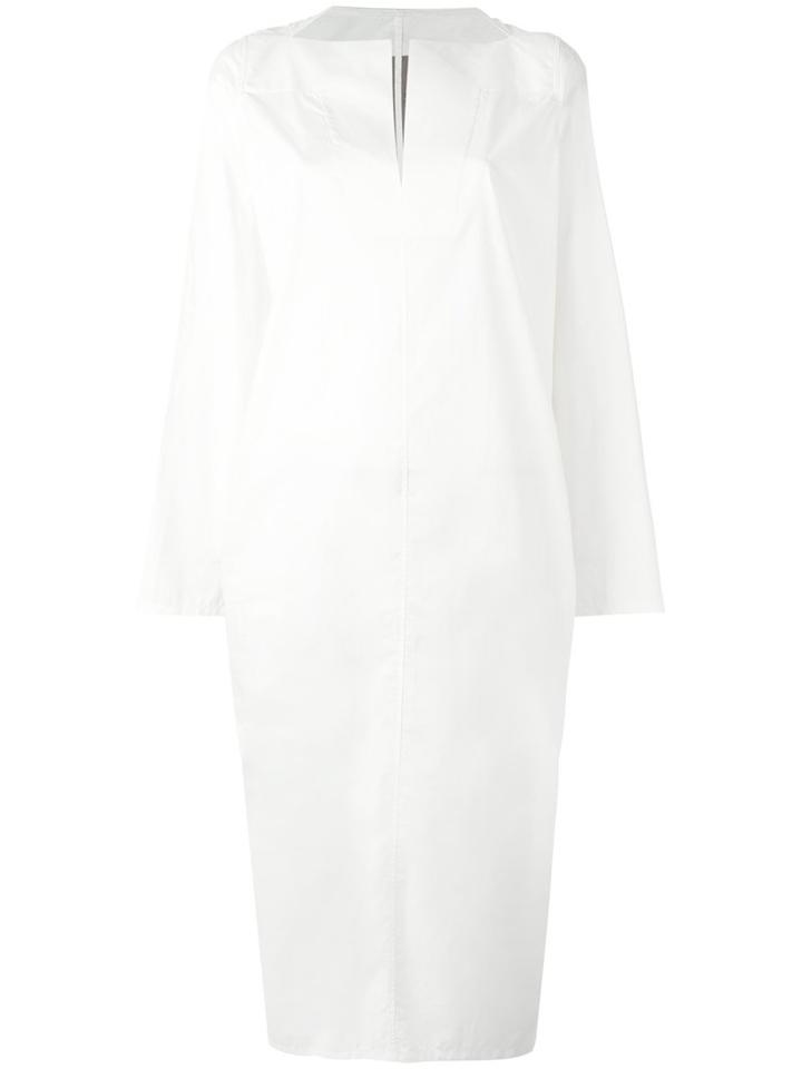 Rick Owens Tangier Dress, Women's, Size: 44, White, Cotton