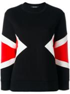 Neil Barrett Neoprene Geometric Panelled Sweatshirt, Women's, Size: Small, Black, Viscose/spandex/elastane/lyocell/polyurethane