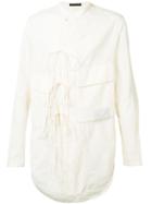 Ziggy Chen - Cargo Pocket Shirt - Men - Cotton - 50, White, Cotton