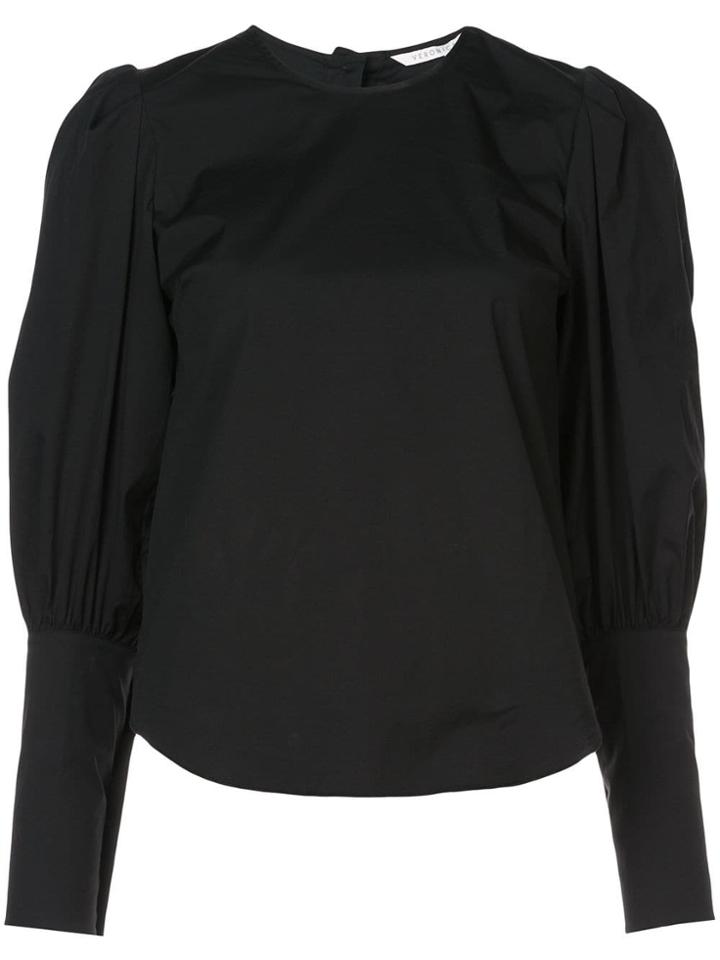 Veronica Beard Button Detail Blouse - Black
