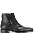 Ermenegildo Zegna Couture Monk Strap Ankle Boots - Black