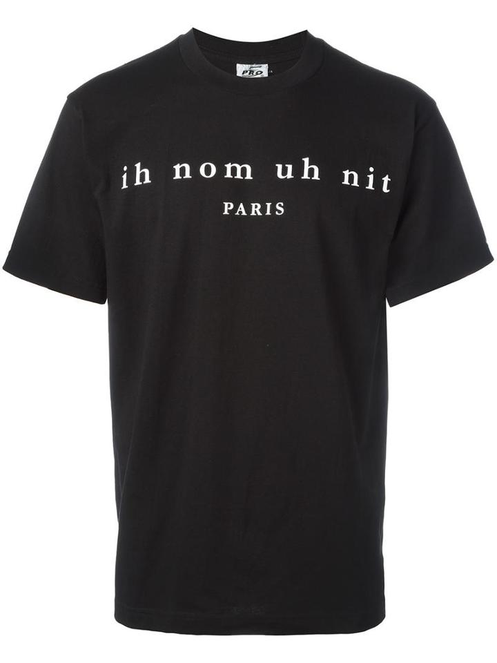 Ih Nom Uh Nit Logo T-shirt, Men's, Size: Medium, Black, Cotton