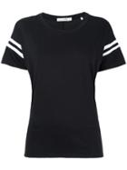 Rag & Bone Striped Sleeves T-shirt, Women's, Size: Medium, Black, Cotton
