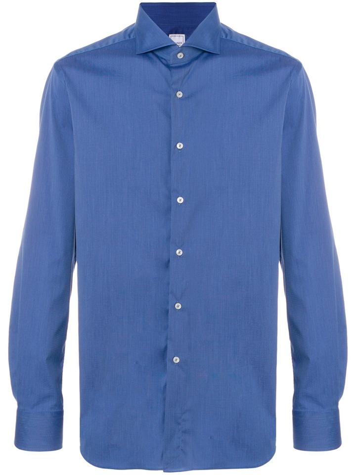 Xacus Spread Collar Long Sleeve Shirt - Blue