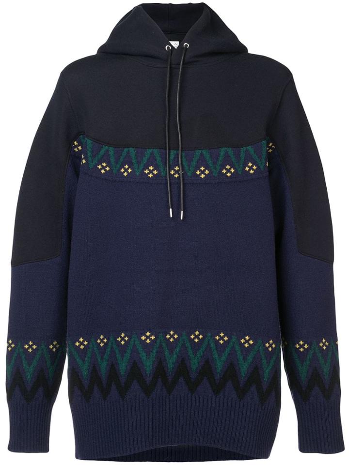 Sacai Longline Hoodie - Blue