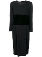 Valentino Vintage Waistband Buttoned Dress - Black
