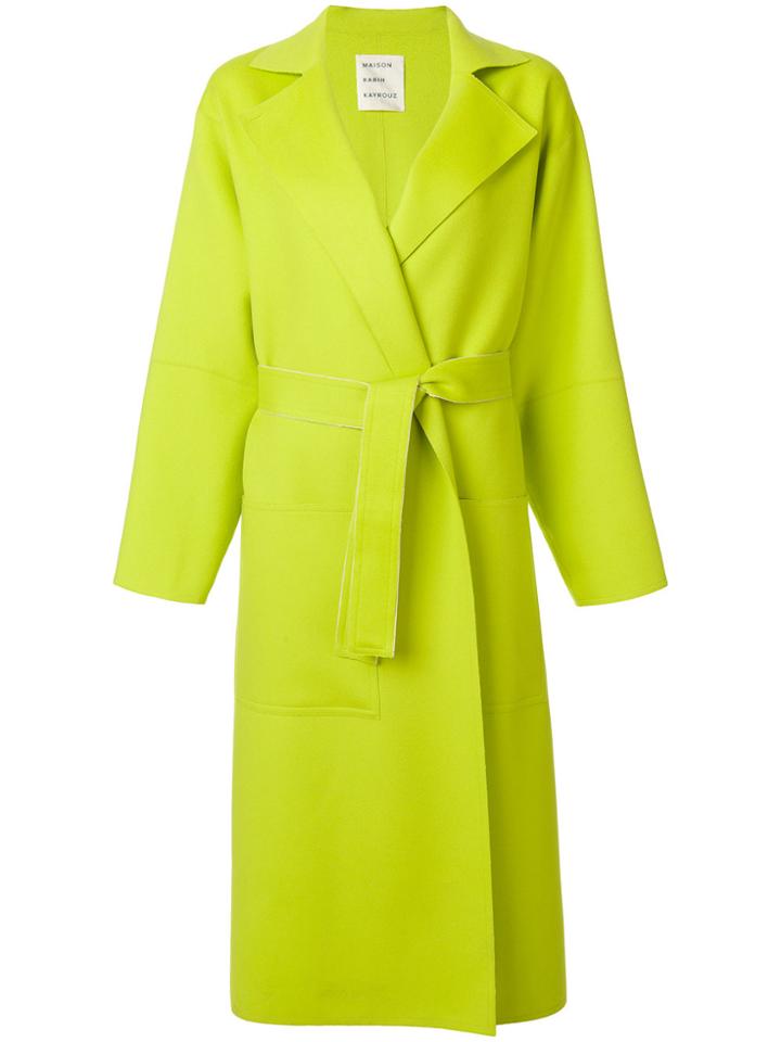Maison Rabih Kayrouz Long Belted Coat - Green