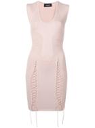 Dsquared2 Drawcord Detailed Mini Dress - Pink