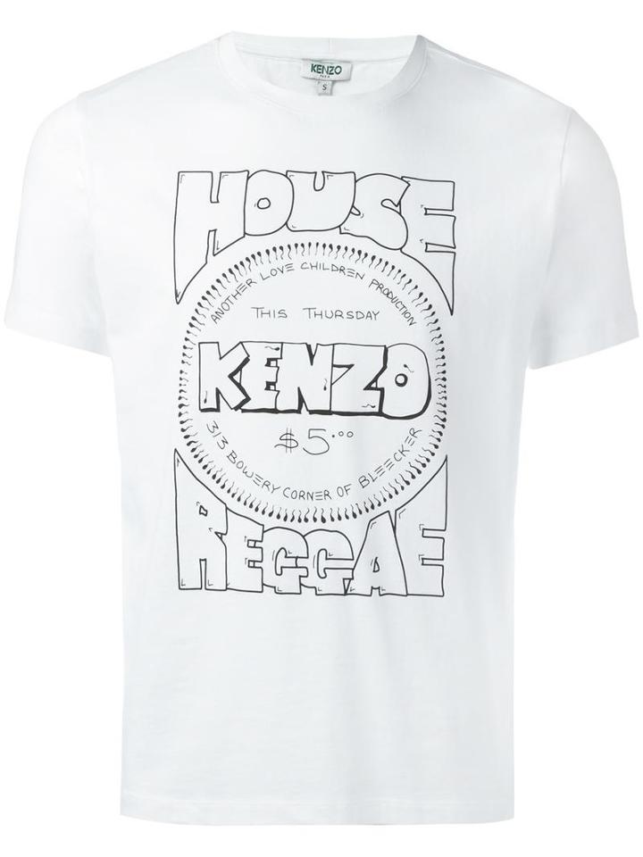 Kenzo House Of Reggae T-shirt, Men's, Size: Xs, White, Cotton