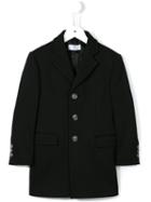 Young Versace Button Front Coat, Size: 8 Yrs, Black