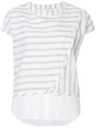 Derek Lam 10 Crosby Boxy Crossover Top With Buttons - White