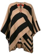 Burberry - Striped Open Cardigan - Women - Merino - One Size, Nude/neutrals, Merino