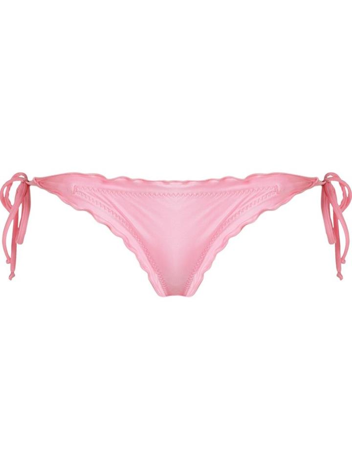 Skinbiquini Ruffled Trim Bikini Bottoms, Women's, Size: P, Pink/purple, Polyamide/spandex/elastane