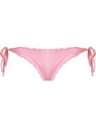Skinbiquini Ruffled Trim Bikini Bottoms, Women's, Size: P, Pink/purple, Polyamide/spandex/elastane