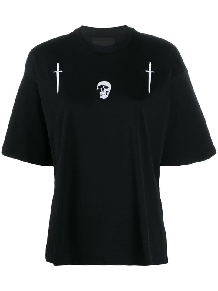 Diesel Black Gold Skull Embroidered T-shirt