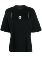 Diesel Black Gold Skull Embroidered T-shirt