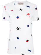 Être Cécile Holiday Print T-shirt, Women's, Size: Xs, White, Cotton