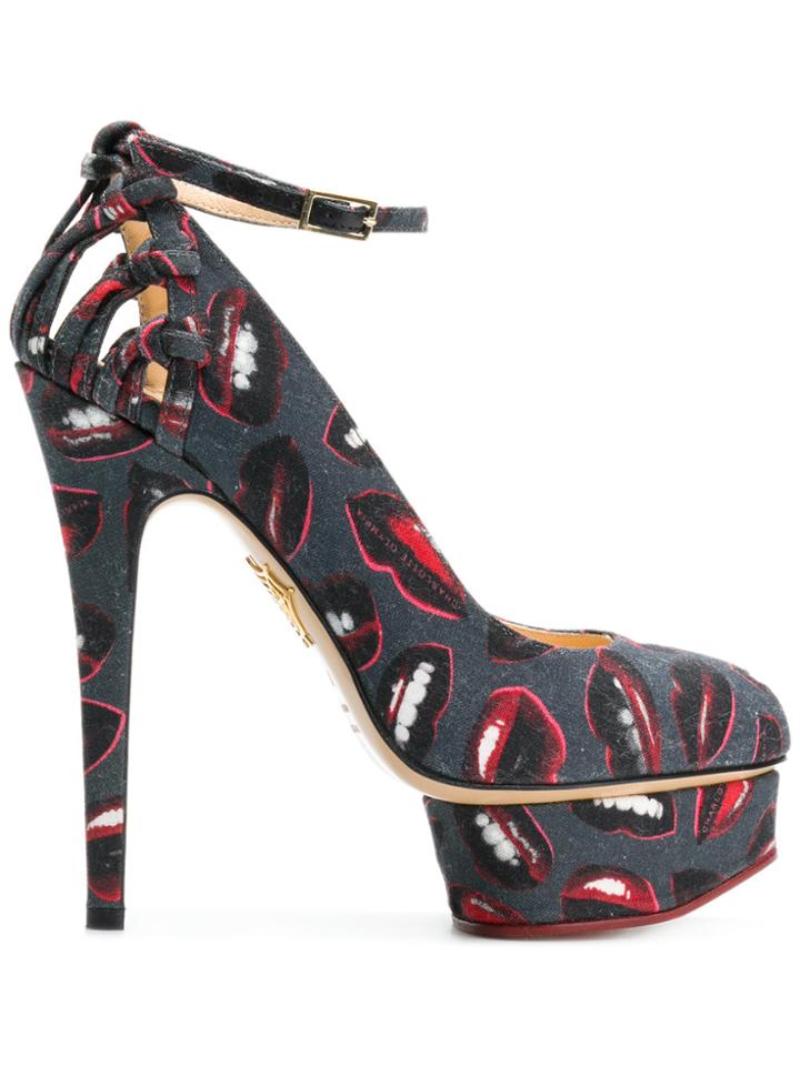 Charlotte Olympia Rainbow Heel Pumps - Black
