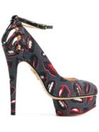 Charlotte Olympia Rainbow Heel Pumps - Black
