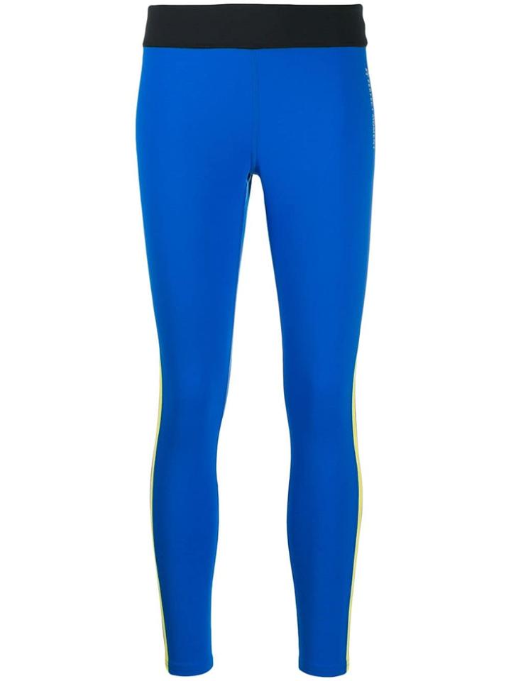 Perfect Moment Mesh-trimmed Leggings - Blue