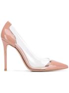 Gianvito Rossi Panelled Pointed Toe Pumps - Pink