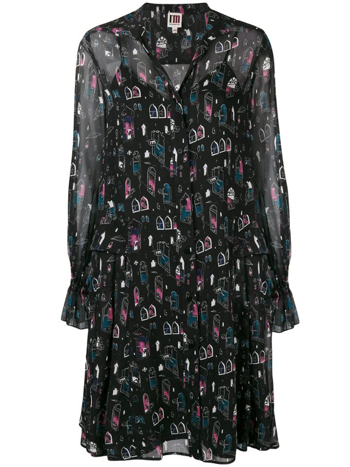 I'm Isola Marras Printed Midi Dress - Black