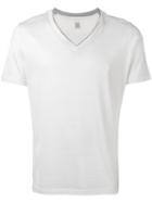 Eleventy V-neck T-shirt, Men's, Size: Xl, White, Cotton/silk