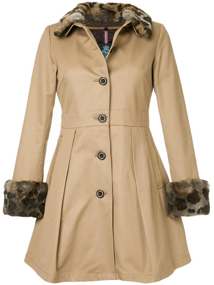 Guild Prime Flared Buttoned Coat - Brown