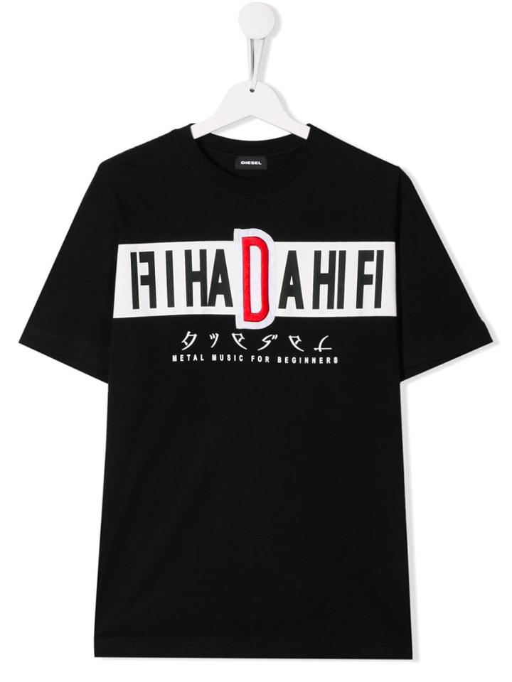 Diesel Kids 'tjustyz Over' T-shirt - Black