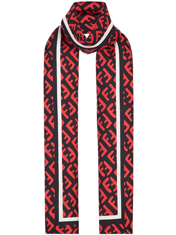 Fendi Ff Print Scarf - Black