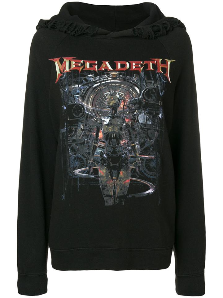 R13 Megadeath Print Hoodie - Black