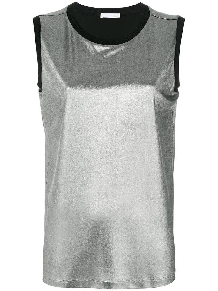 Fabiana Filippi - Metallic (grey) Tank - Women - Polyamide/acetate/merino - 42, Polyamide/acetate/merino