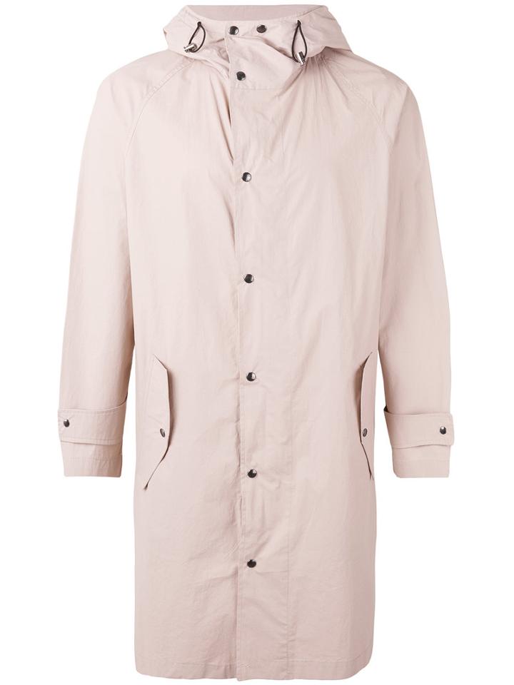 Paul & Joe - Hooded Raincoat - Men - Cotton/polyurethane - L, Pink/purple, Cotton/polyurethane