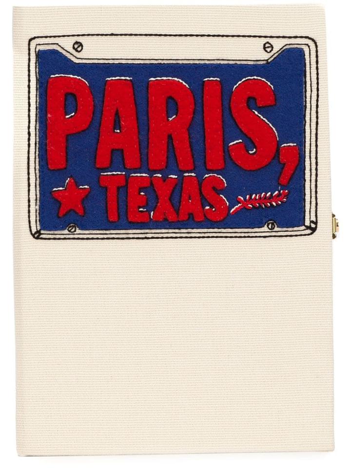 Olympia Le-tan 'paris Texas' Book Clutch - Nude & Neutrals