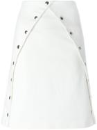 Jw Anderson Popper Detail A-line Skirt - White