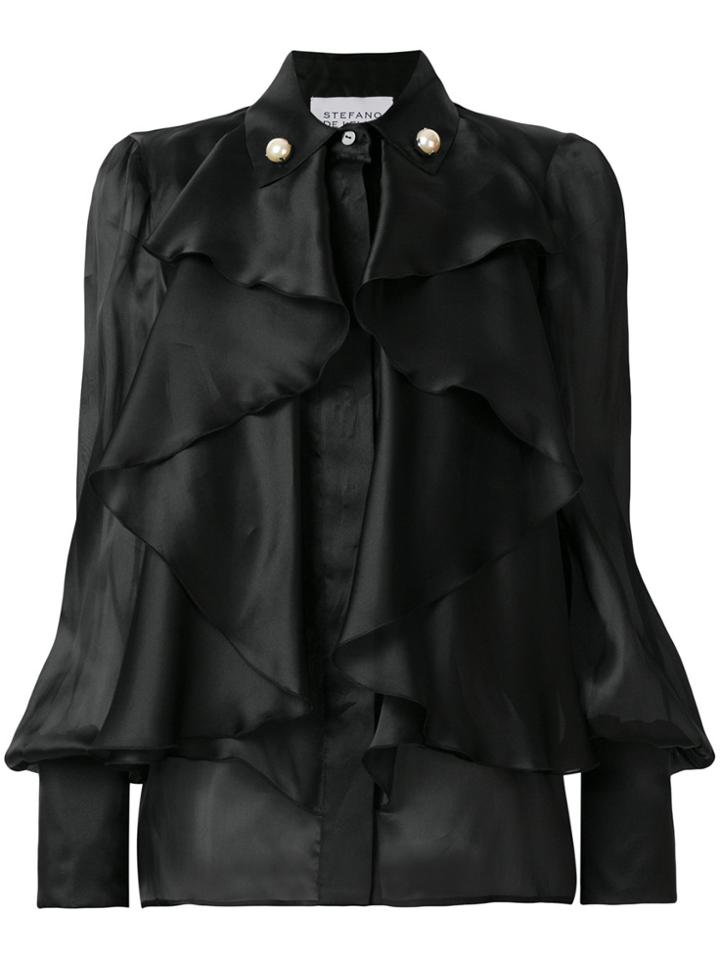 Stefano De Lellis Ruffled Shirt - Black