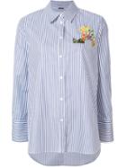 Adam Lippes Embroidered Striped Shirt