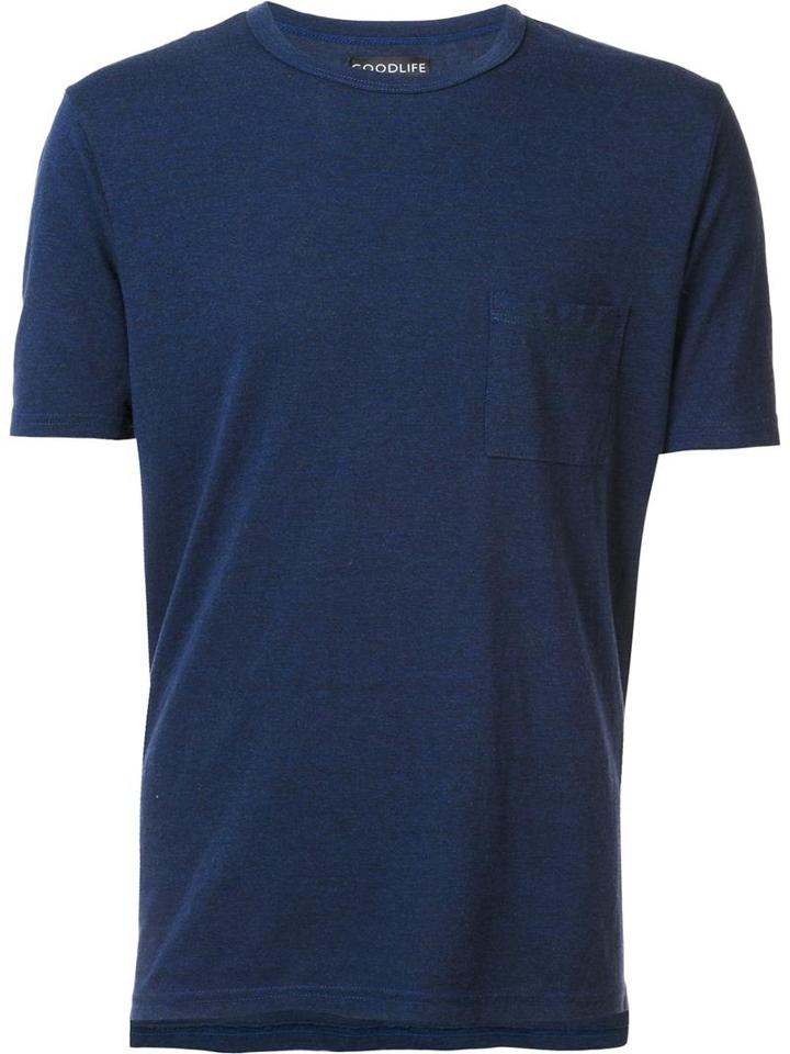 Goodlife Split Hem T-shirt, Men's, Size: Large, Blue, Cotton/polyester/rayon