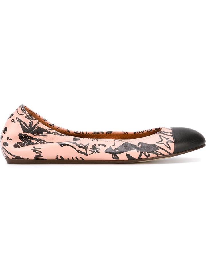 Lanvin Printed Ballerinas