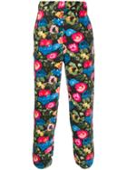 Stussy Floral Print Fleece Trousers - Green