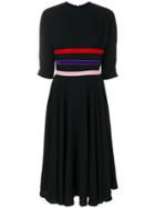 Vivetta Midi Dress With Tricolour Ribbons - Black