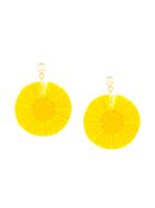 Oscar De La Renta Disk Earrings - Yellow & Orange