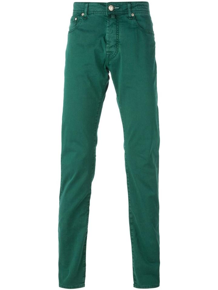 Jacob Cohen Classic Slim Jeans, Men's, Size: 32, Green, Cotton/spandex/elastane