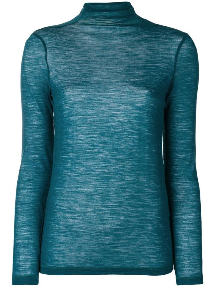 Semicouture Dennis Turtleneck Sweater - Blue