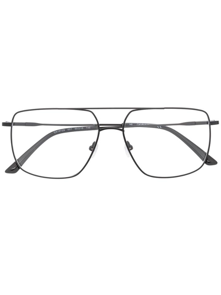 Calvin Klein Aviator Frame Glasses - Black