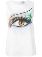 Kenzo Eye Print Tank Top, Women's, Size: 36, White, Cotton