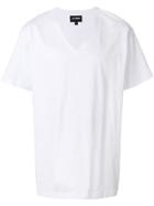 Les Hommes Oversized V-neck T-shirt - White