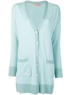 Twin-set Fine Knit Longline Cardigan - Green