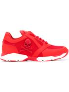 Philipp Plein Skeleton Running Sneakers - Red