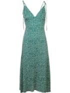 Reformation Polka Dots Slip Dress - Green